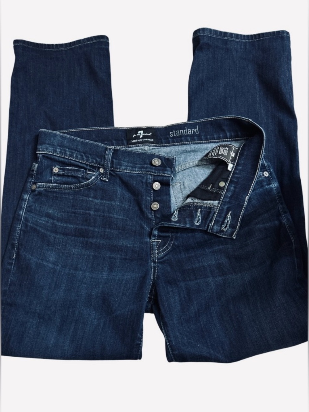 NWT Seven 7 Jeans Straight Standard Creased Beck Mens Gift - Picture 4 of 5